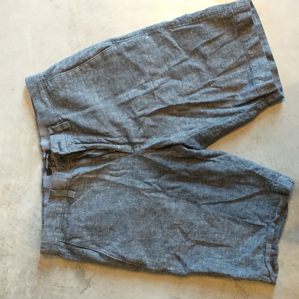 Banana Republic flat front Aiden blue shorts linen blend cotton Gray size 29